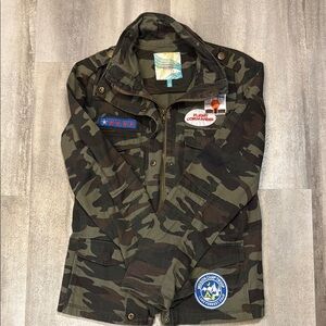 Cals Camouflage Utility Jacket with Patches